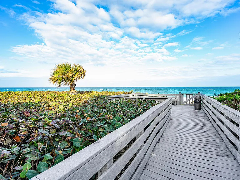 Oceanfront view at Juno Beach Condo